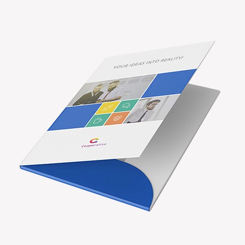 Custom printed presentation folders